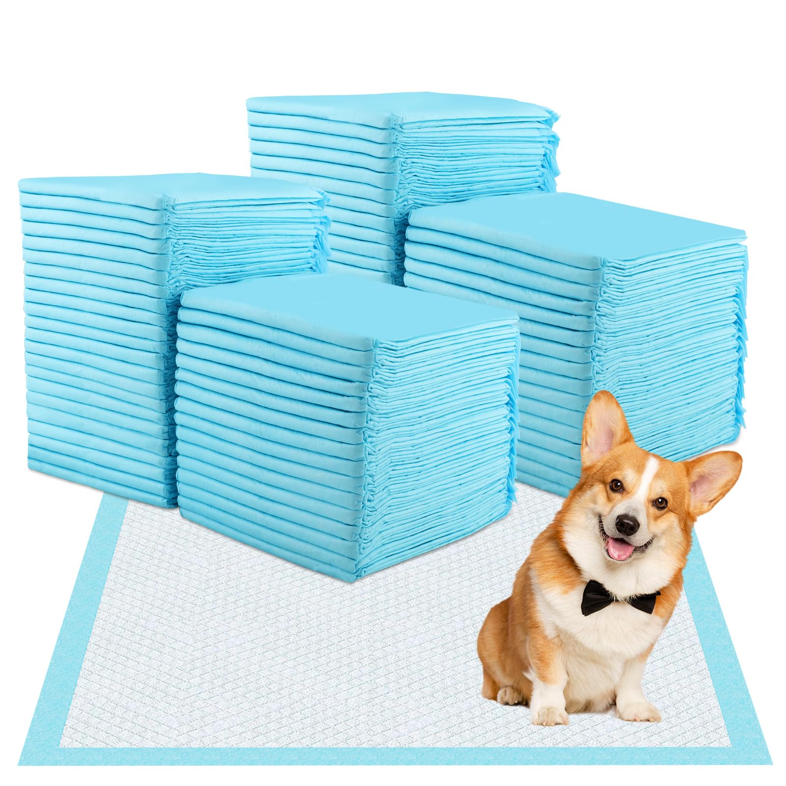 100 Stück PIPI Matten für Hunde und Welpen, 60 × 60cm Trainingspads, Wickelunterlagen Baby Geeignet Pinkelmatte Training, Auslaufsicheres 6-Lagiges Design, Sehr Schnelle Absorption (M)