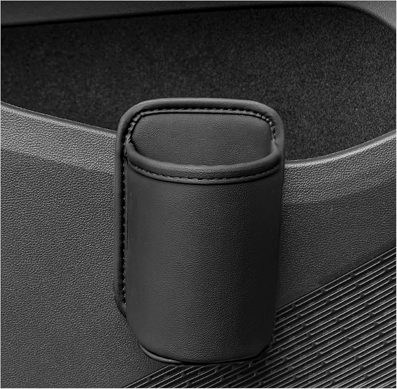 Porta-Copos para Porta de Carro Sbulhia em Couro com Presilha Preto
