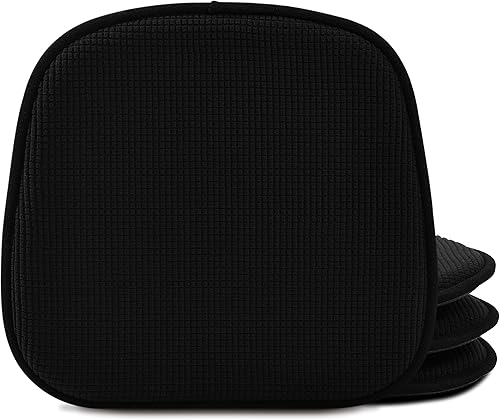 Shinnwa Paquete de 4 cojines para sillas de comedor, almohadillas antideslizantes para sillas de interior, cojines de asiento en forma de U, 15 x 16