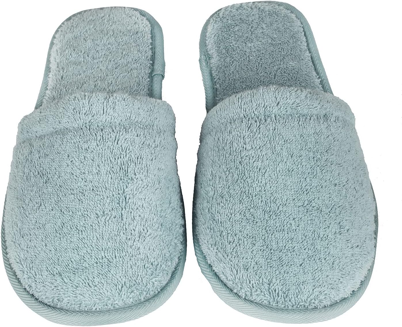 Arus Womens Turkish Terry Cotton Cloth Spa Slippers One Size Fits Most, Seafoam, 6-9.5 Wide Women