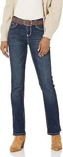 WallFlower Legendary Slim Belted Bootcut Jeans for Women, Sizes 0 to 24