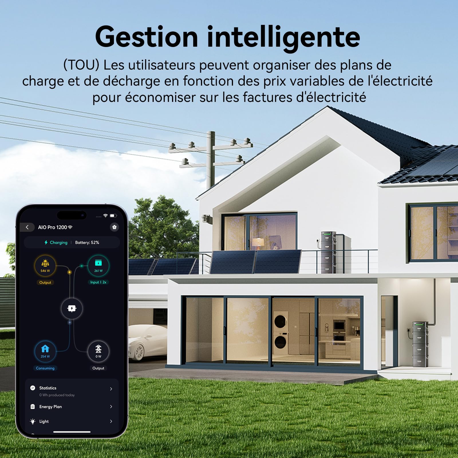 Zendure SolarFlow Hyper 2000, entrada de CA de 1200 W, central eléctrica para balcón con entrada solar de 1800 W, microinversor incorporado, potencia de salida de 1200 W