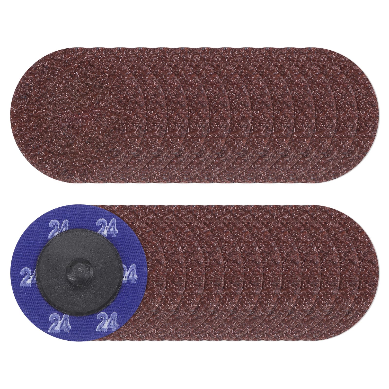 HARFINGTON 25pcs Quick Change Sanding Discs 2" 24 Grit R-Type Roll Lock Aluminum Oxide Conditioning Disc Sandpaper for Die Grinder Grinding Fast