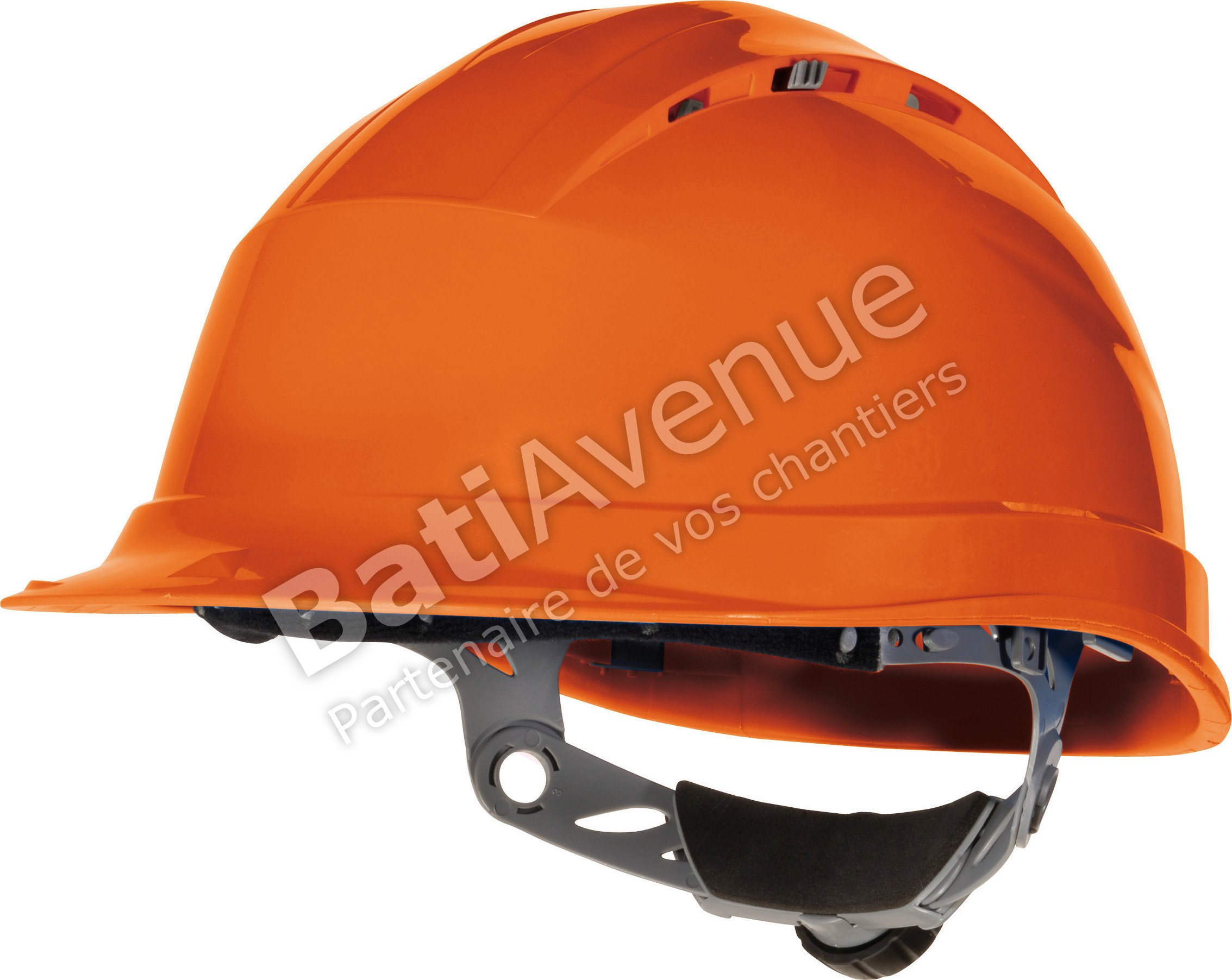 Casque de chantier ventilé Delta Plus pour travailler en sécurité sous le soleil d'été