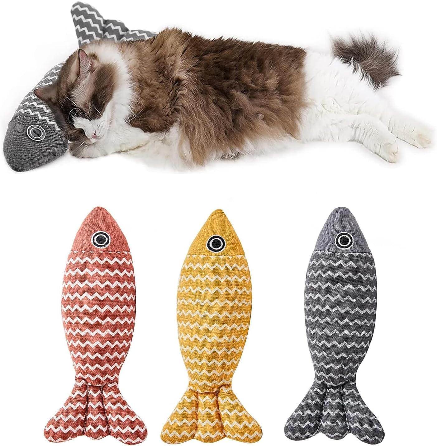 PETANGEL 3Pack Cat Catnip Toy for Indoor Cats, Cute Fluffy Cat Calming Pillow Toy, Soft Cat Catnip Toys Pillow, Linen Chew Kitten Toy, Cute Fish Pillow for Cat Sleeping (B0CLY8J6H4) Amazon Price History, Amazon Price Tracker