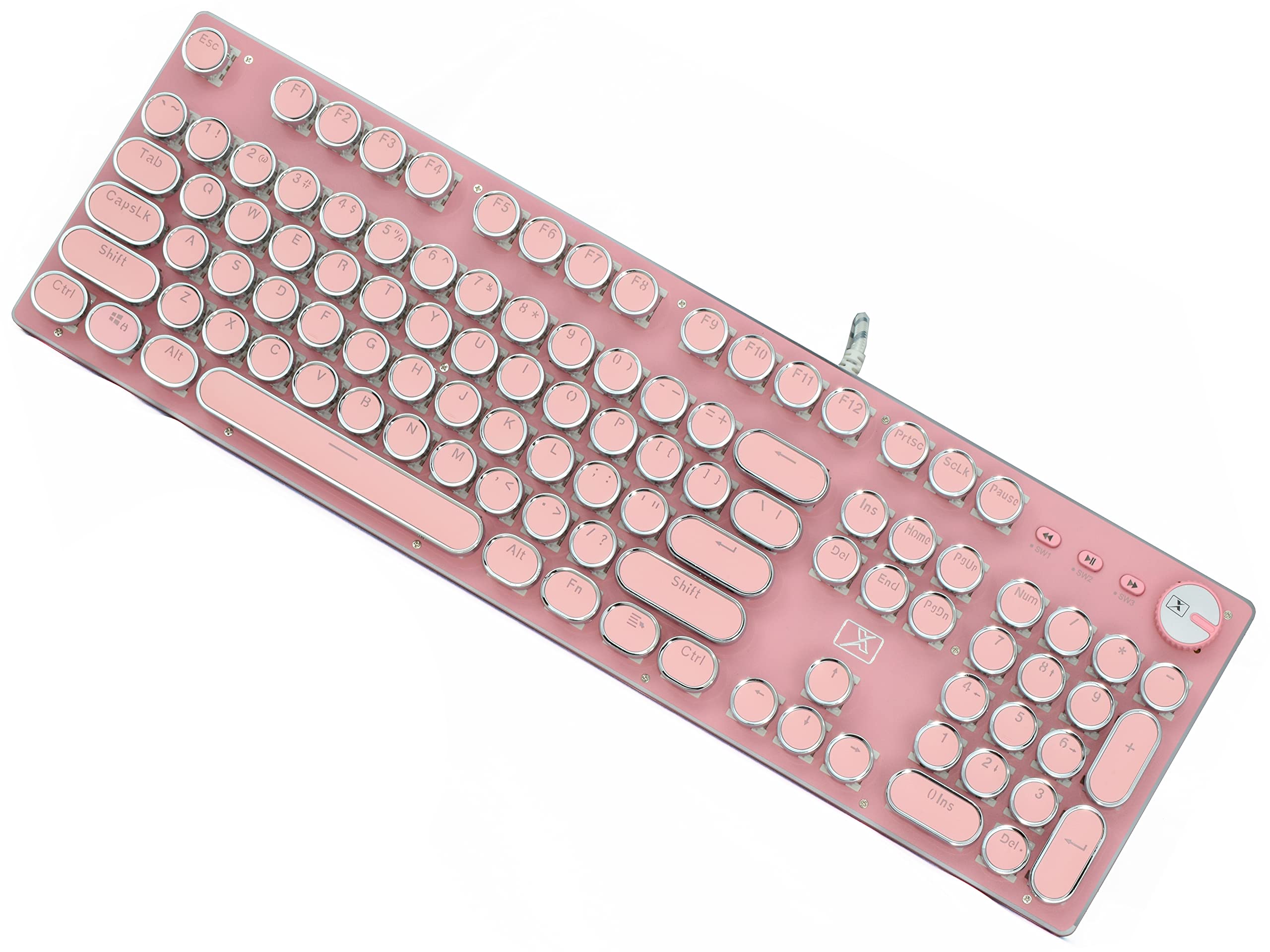 Buy CC MALL Gaming Keyboard,Retro Punk TypewriterStyle, Blue Switches