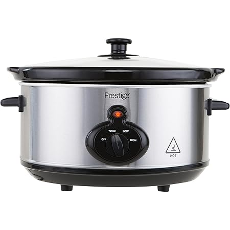 Prestige Mechanical Slow Cooker, 3.5 Litre, Silver, 3.5 Litre