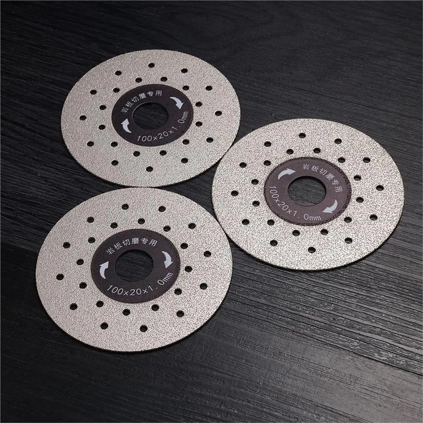 Tarcza do szlifowania płyt skalnych 4-calowe szare diamentowe ostrze do cięcia płytek 8/20 szt. Do kamiennych ceramicznych płyt skalnych(20pcs)