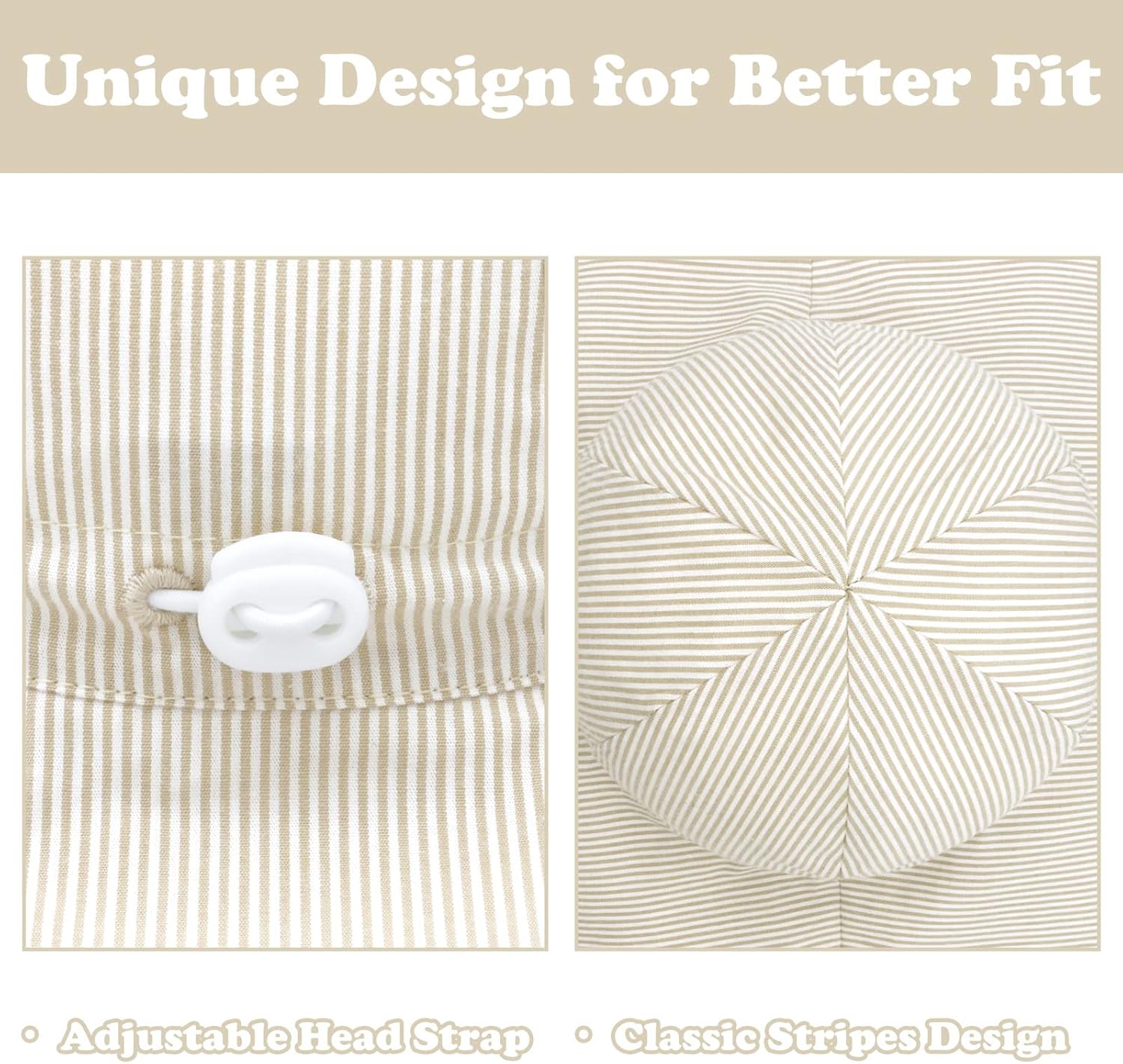 Infant Sun Hat Baby Girl Sun Hat Toddler Hats for Boys Girls Baby Boy Hats Wide Brim Baby Beach Hat UPF 50+ Cotton - Image 4