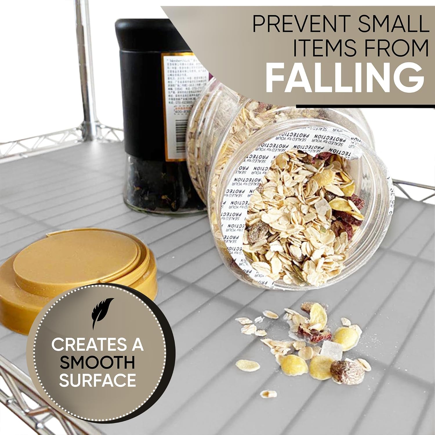 Wire Shelf Liner Wire Rack Shelf Mat - Thick Wire Shelf Cover - Waterproof Plastic Shelf Liners, Metal Shelf Liner - Easy Use Wire Shelving Cover for Closet (Clear, 18" X 48" (Set of 4))