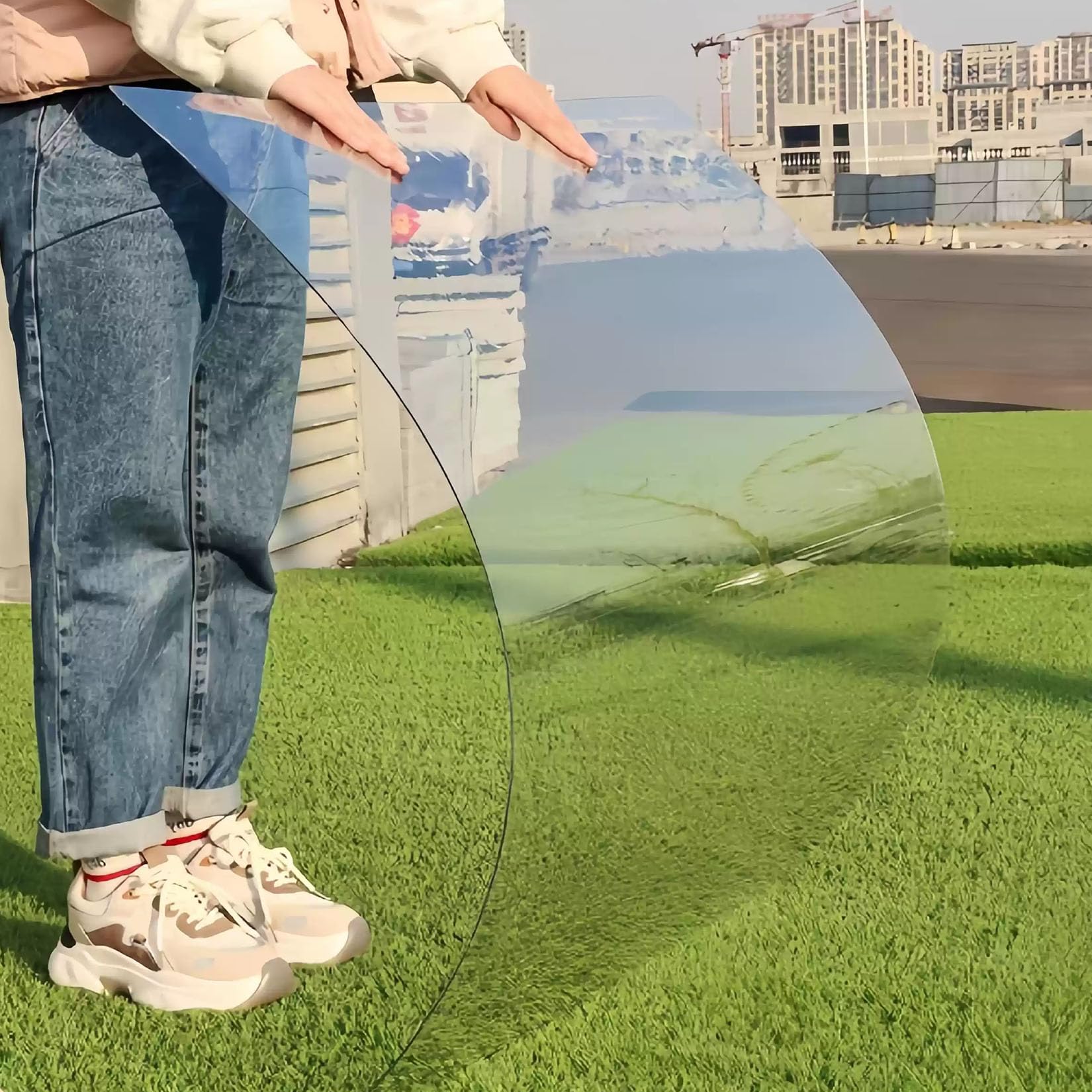 Hoja de policarbonato C de 1 mm para techos, paneles de plástico ligeros para invernaderos, cocheras y refugios de autobús, resistente a los rayos UV, resistente a la intemperie, solución de repuesto