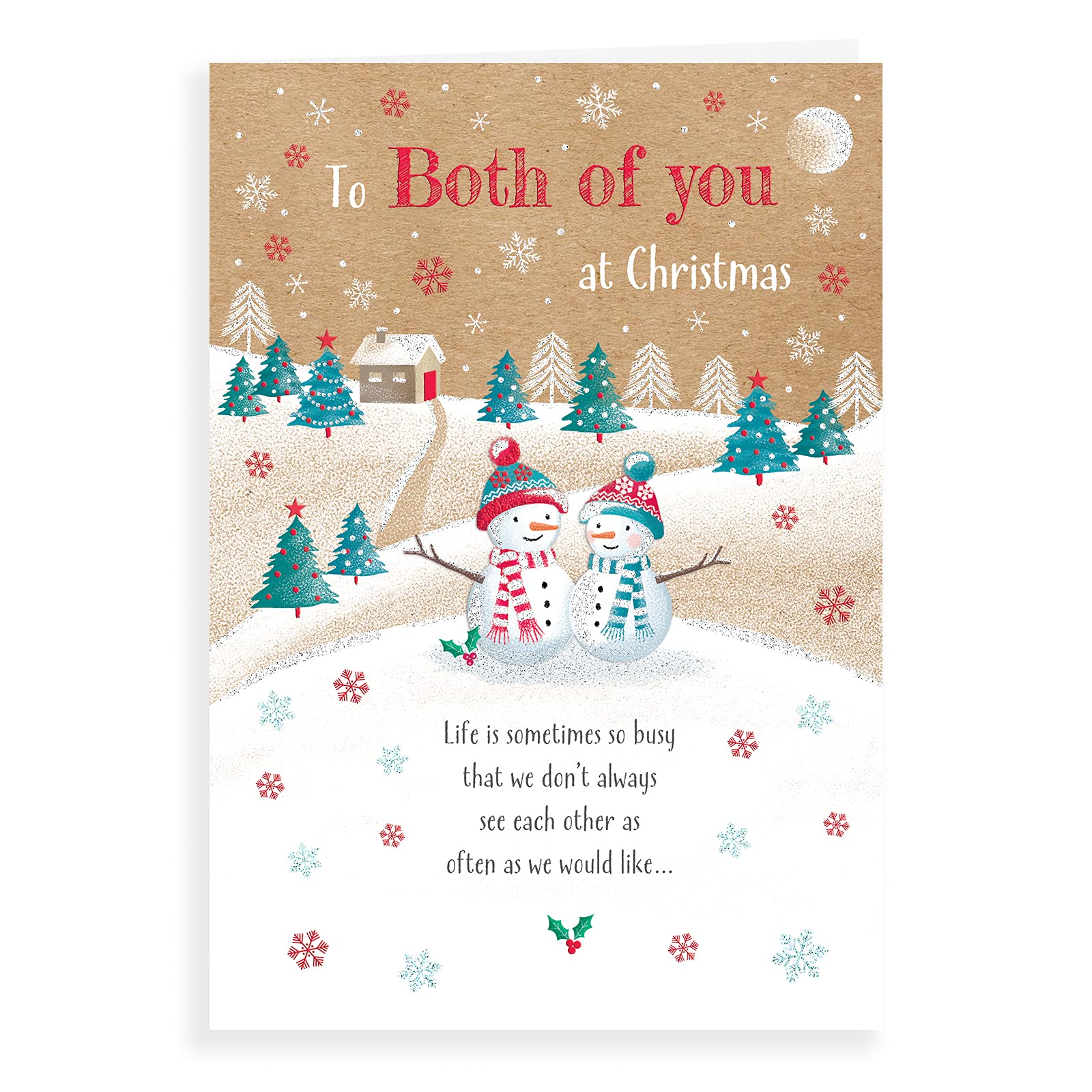 Piccadilly Greetings Small Sweet Christmas Card to Both of You - 9 x 6 inches