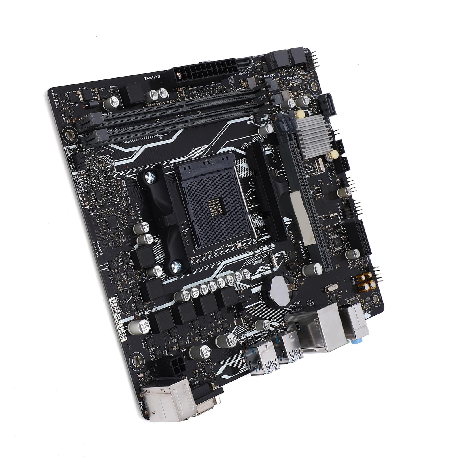 Scheda Madre AM4 per PC A320M-F, Scheda Madre Micro ATX Compatibile con APU Ryzen Athlon, DDR4 32GB 3200MHz Dual Channel 6Gb/s per PC Desktop.