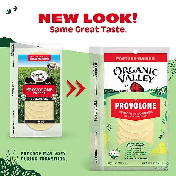 Organic Valley Organic Provolone Cheese Slices, 6 oz 3
