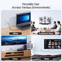 Vista 6 de [UL Listed] Cable Matters - Juego de 10 placas de pared de perfil bajo de 4 puertos Keystone, placa de pared RJ45 para tomas Keystone en blanco