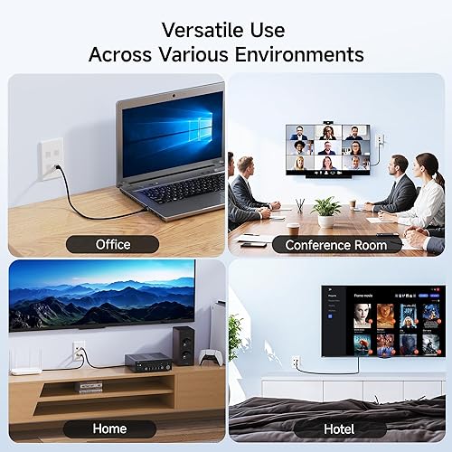 Miniatura 6 de Cable Matters - Placa de pared de perfil bajo para conexión, 10 piezas de color blanco