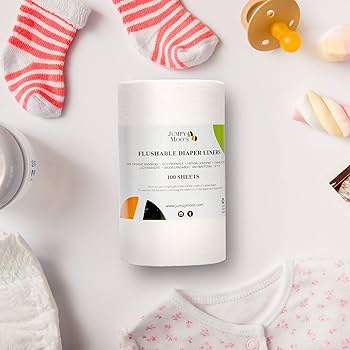 JM Disposable Bamboo Diaper Liners 7.5x11.5 Inches, Fragrance