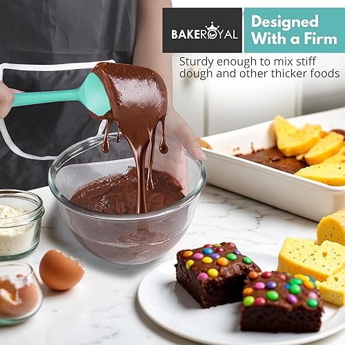 Miniatura 6 de Juego de espátulas de silicona  4 espátulas de goma de silicona resistente al calor 600F para tareas diarias  Espátulas de cocina de diseño sin