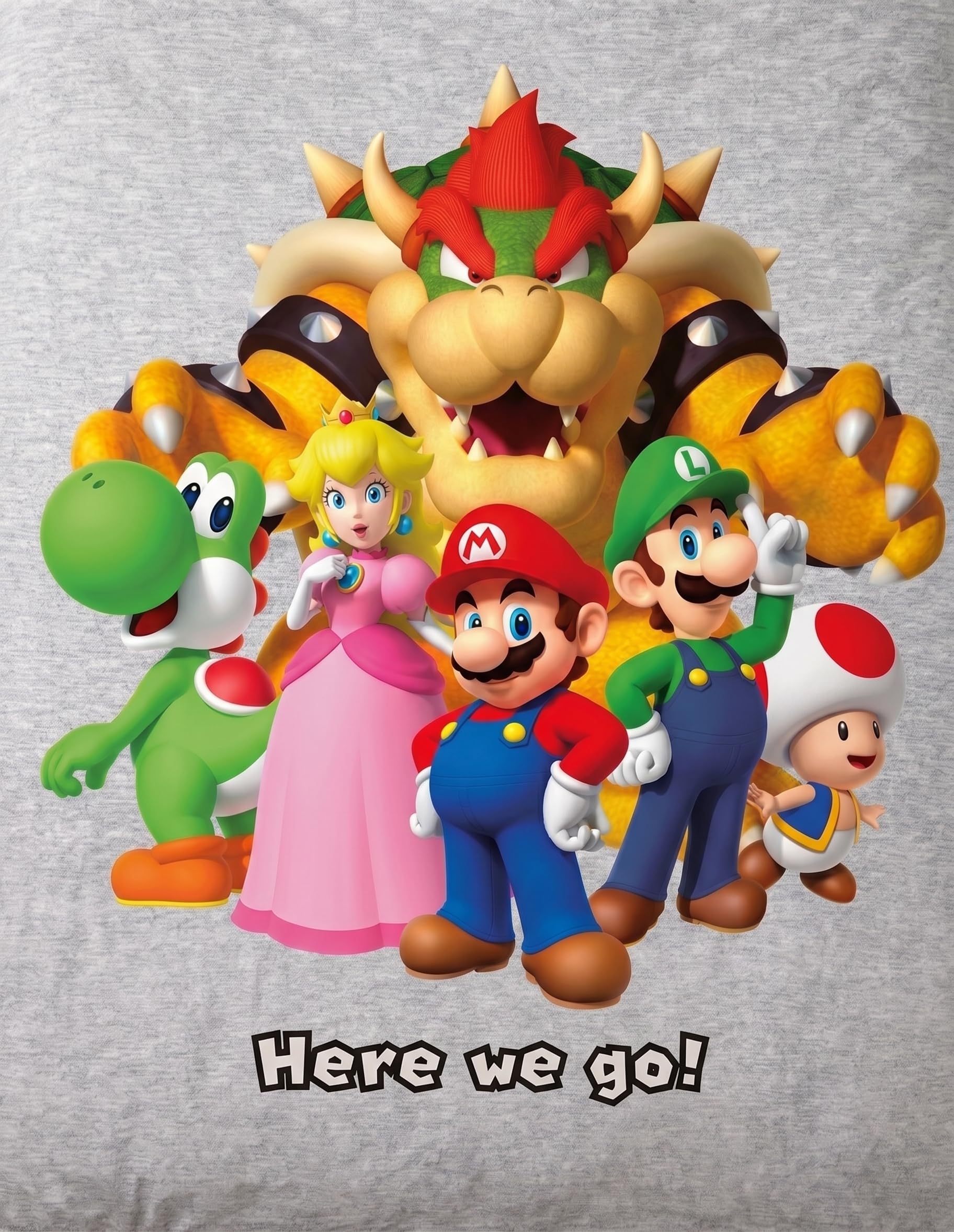Super Mario Funda Nórdica Cama 150 240x220 + 2 Fundas Almohada Reversible | Ropa de cama 2 personas | Microfibra ultra suave secado rápido | Mario Luigi Peach Yoshi Bowser Toad | 2 diseños | Regalo