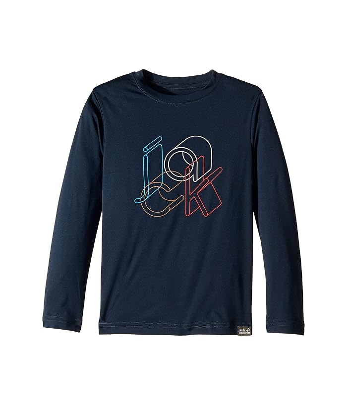 Jack Wolfskin Kids  Sunshine Hut Long Sleeve Top (Infant/Toddler/Little Kids/Big Kids) (Night Blue) Kids Long Sleeve Pullover