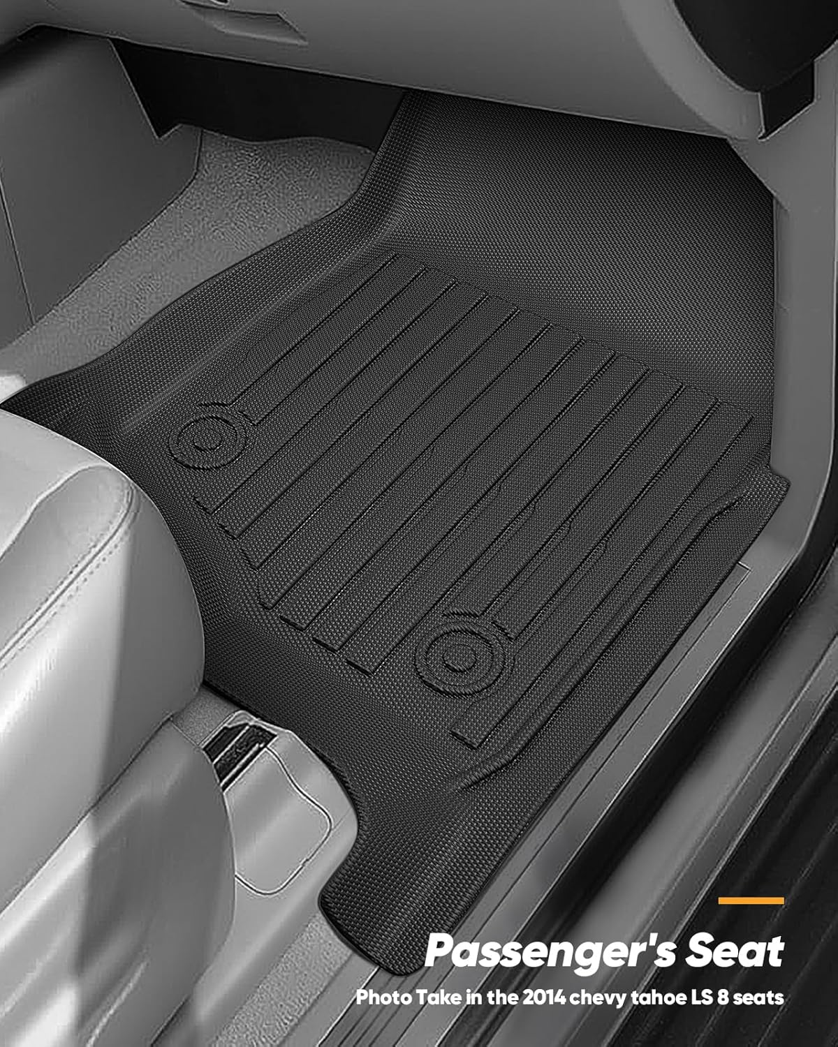 for Chevy Tahoe/Cadillac Escalade/GMC Yukon (Not for Hybrid) 2007-2014 8 Seats Floor Mats Cargo Trunk Liner All Weather TPE Mat for Tahoe/Escalade/Yukon 2008 2009 2010 2011 2012 2013 Accessories