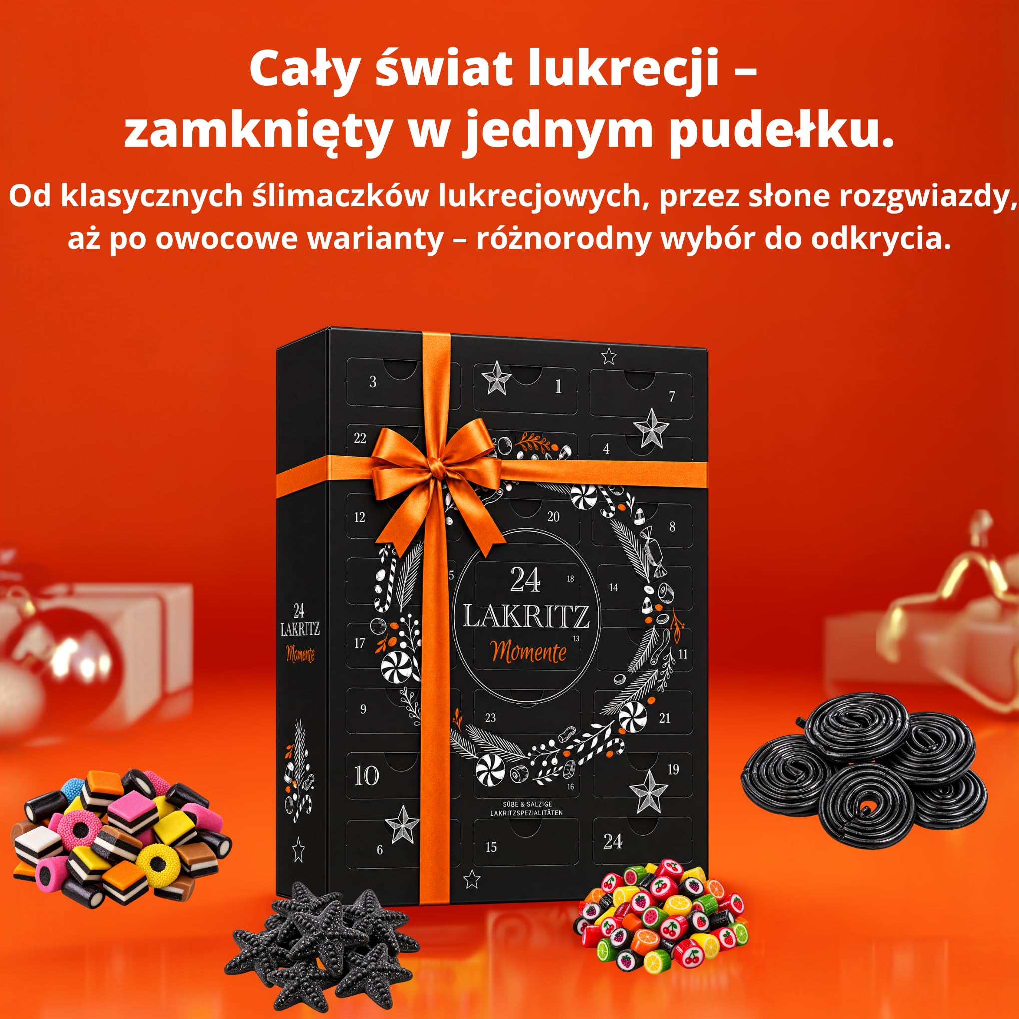 UMBRELLA® Kalendarz adwentowy Lukrecja 2026 z 24 rodzaje