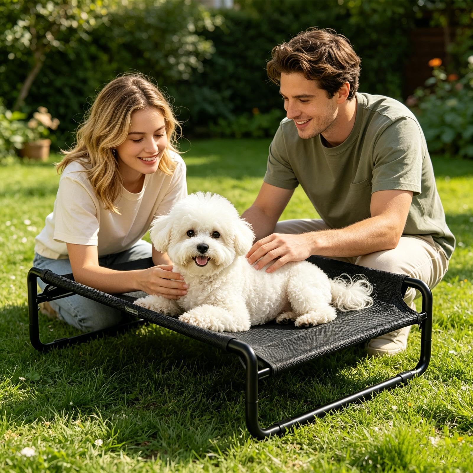 rialzato da cani Lavabile Traspirante | Cuccia da esterno per cani per Cuccioli e Cani di Piccola Media Grande Taglia, Campeggio Picnic