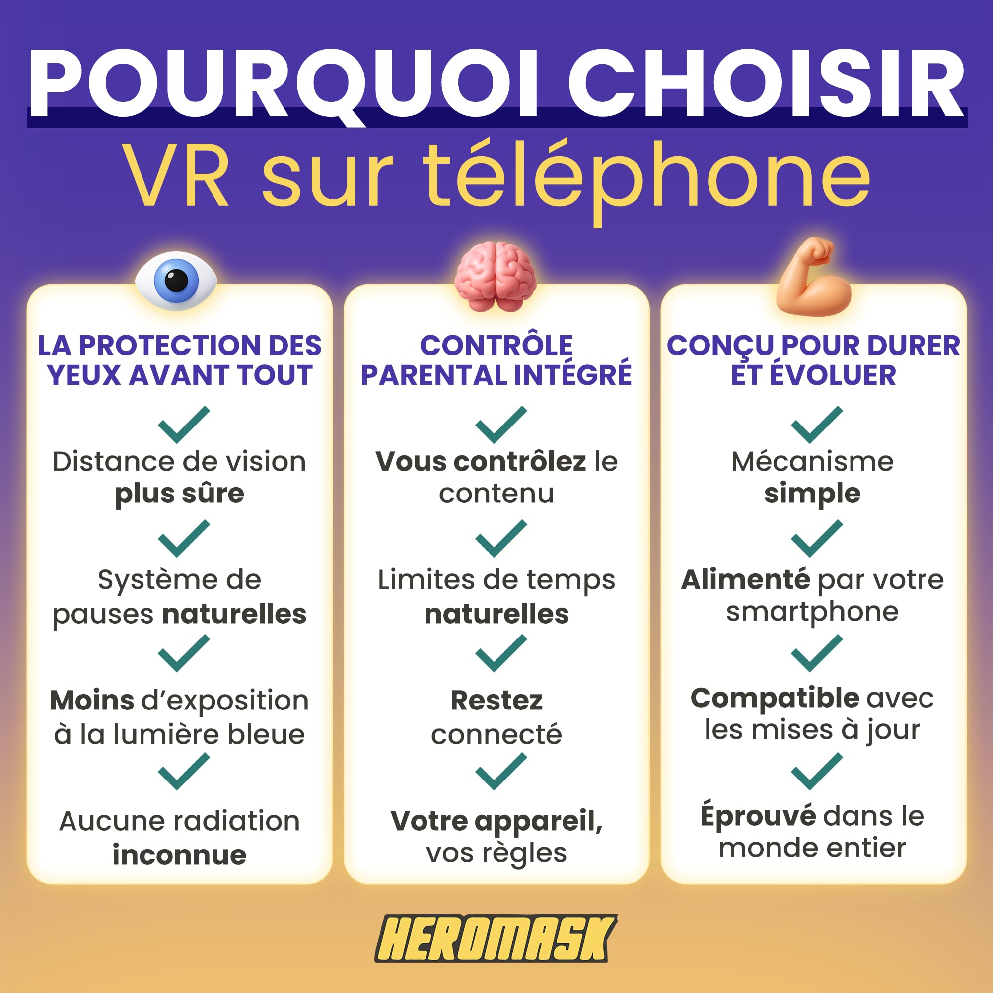 Heromask Casque VR Enfant 5-12 Ans · Jeux de Langues Réalité Virtuelle | Anglais, espagnol et allemand en jouant en VR. iPhone/Android. Cadeau original éducatif pour enfant