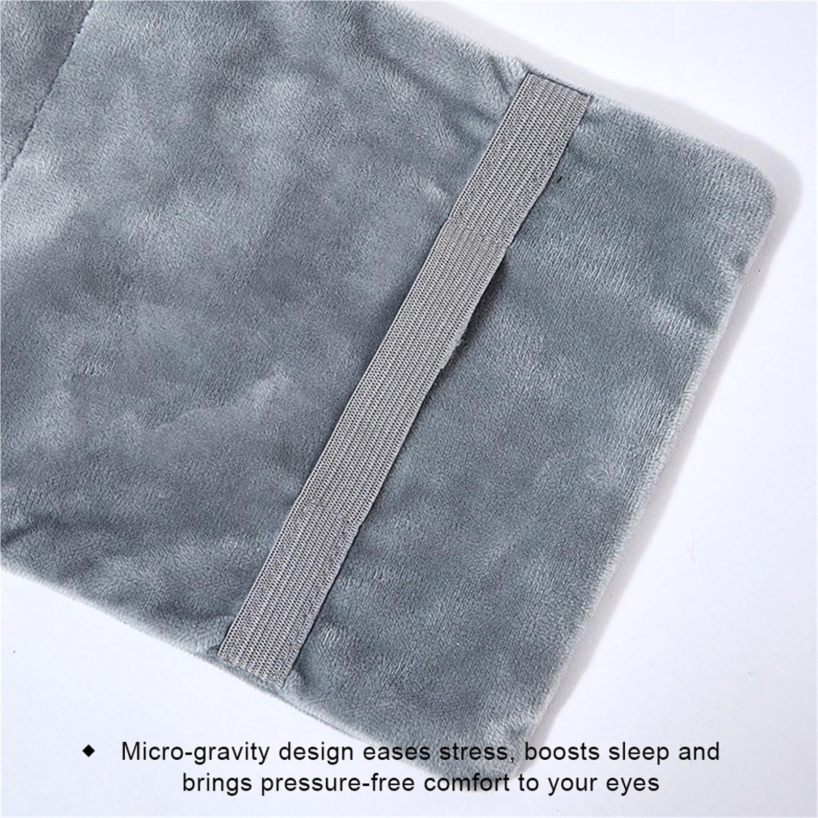 Gewichtete Augenmaske Weiche, bequeme Passform, schwerkraftgewichtete Schlafmaske, atmungsaktiv, lichtblockierend(Grey)