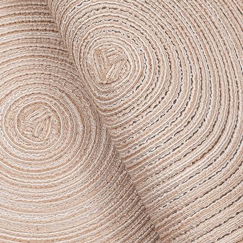 Miniatura 4 de SHACOS Juego de 6 manteles individuales redondos con purpurina brillante de 15 pulgadas, borde trenzado, lavable, de poliéster, para cocina, mesa de