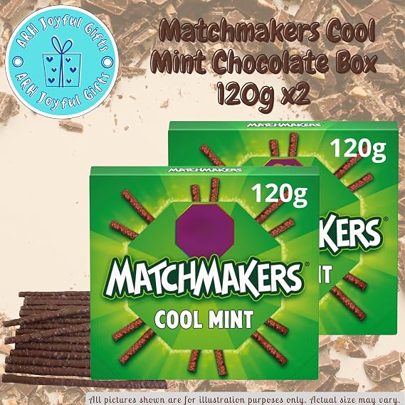 Matchmakers Cool Mint Chocolate Box 120g x2 - A Refreshing Minty Treat for Chocolate Lovers, Ideal for Gifting and Sharing