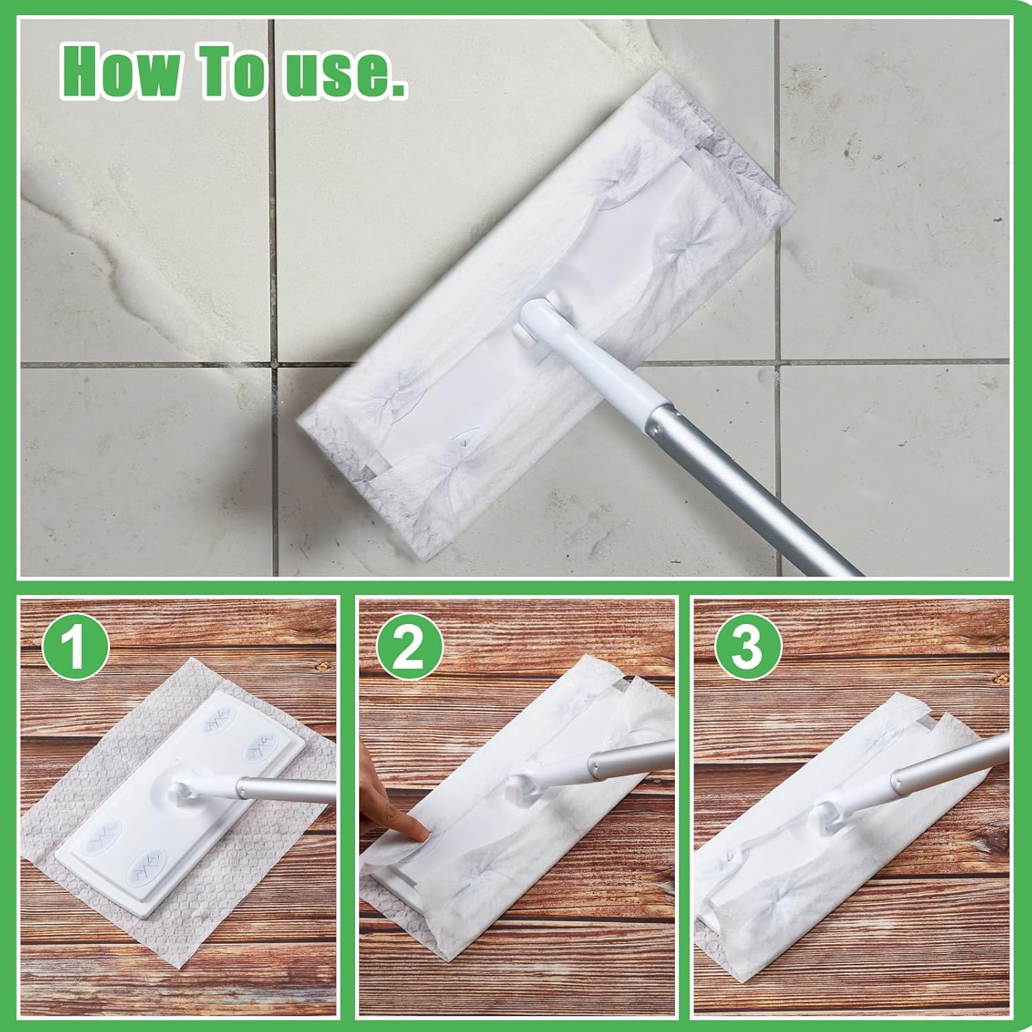 Zubebe 600 Pcs Sweeper Dry Mop Refills Disposable Mop Pad Refills, Floor Wipes Dry Sweeping Cloths Dry Duster Cloths for Floor Cleaning and Mopping