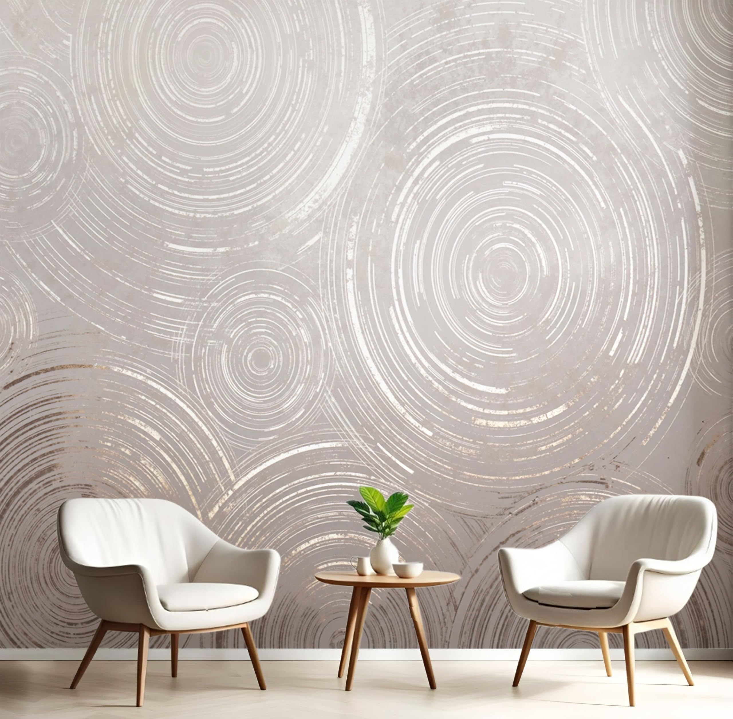 Papier peint ondulations d'eau brun pour créer une ambiance zen et chic dans la chambre