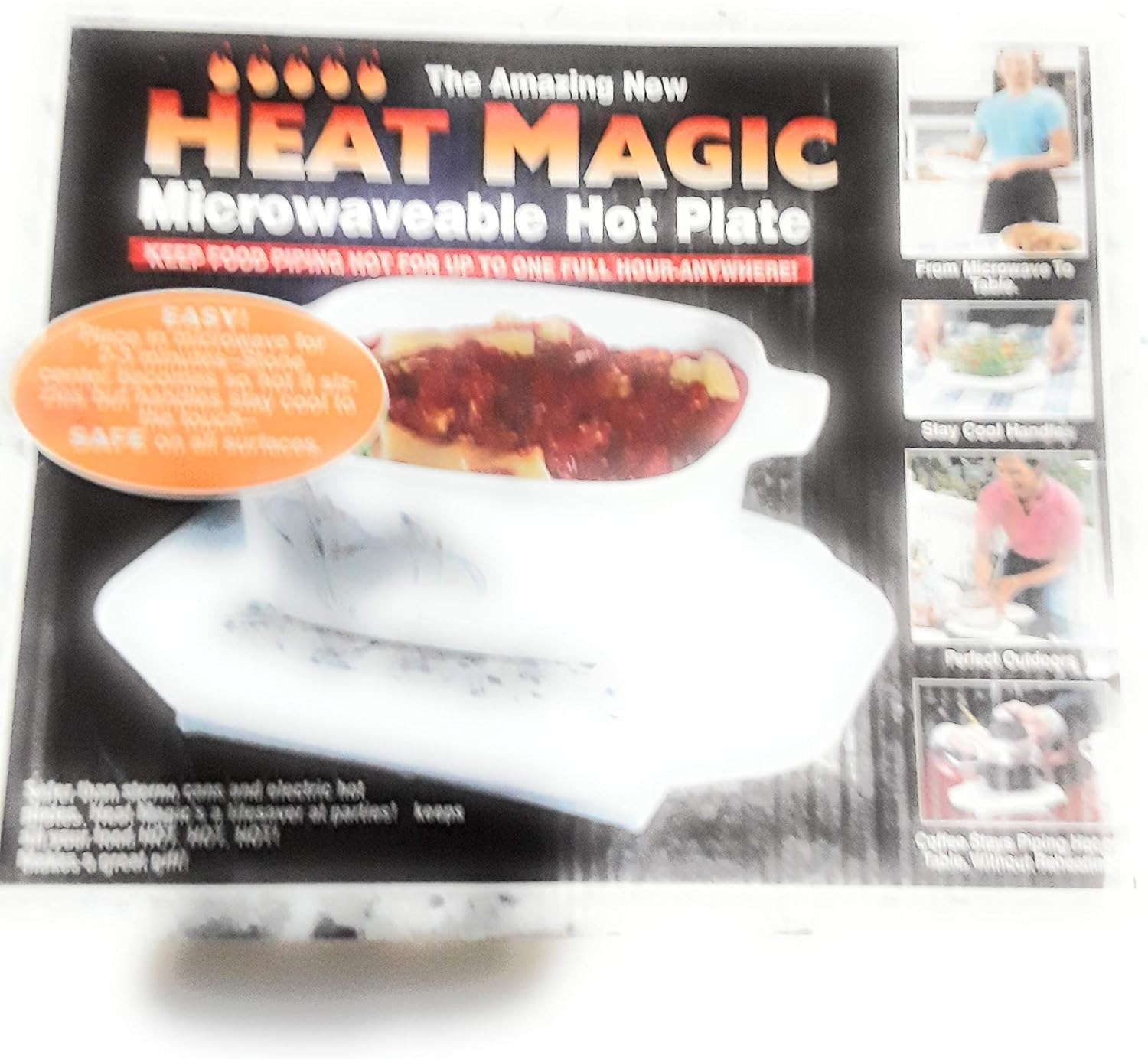 Amazon.co.jp Heat Magic Microwaveable Hot Plate Keep food piping