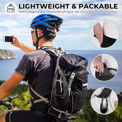 Sport-Sonnenblende Für Damen - Ultraleicht, Dehnbar Aus 92% Polyester/8% Elasthan, Schnell Trocknend Mit Schweißband & 7 Cm Krempe