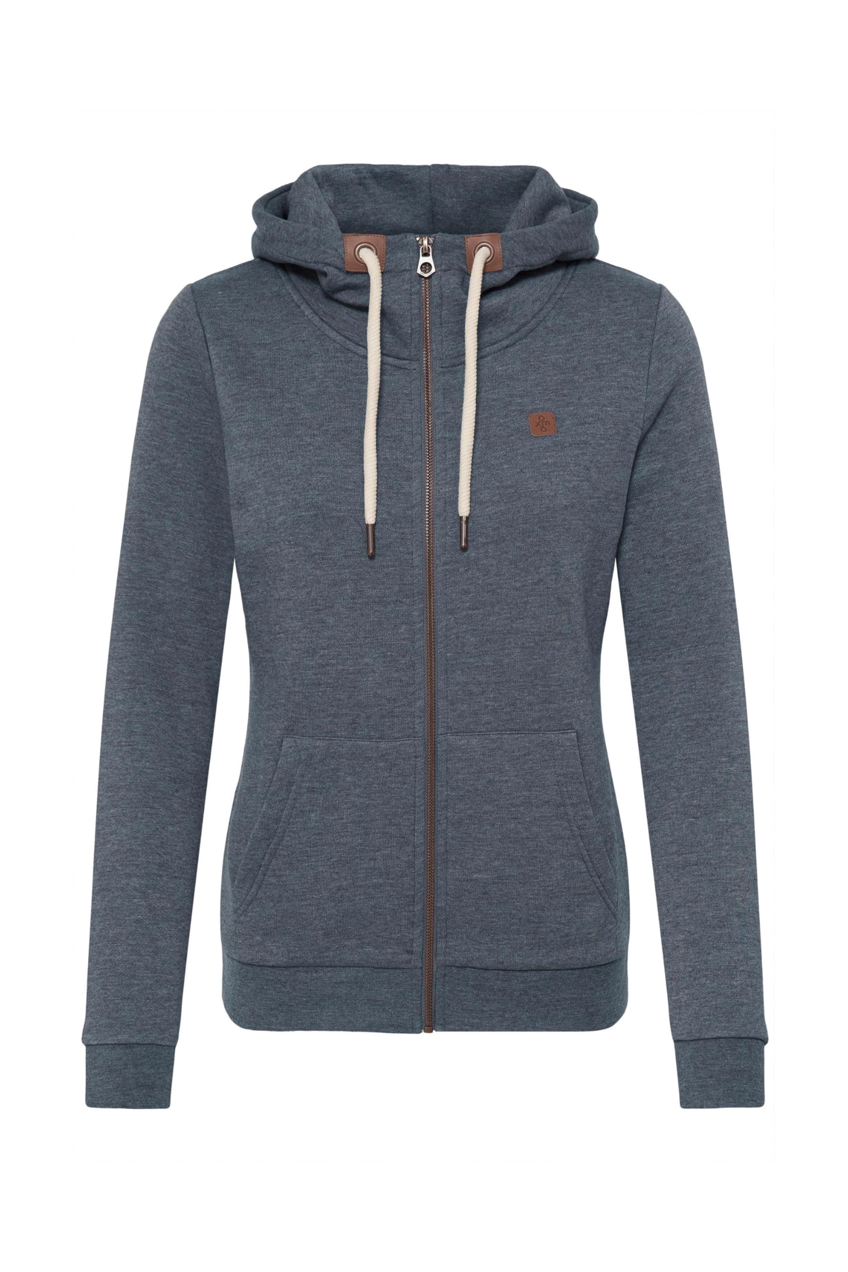 OXMO OXVicky Damen Sweatjacke Kapuzenjacke Hoodie mit Kapuze