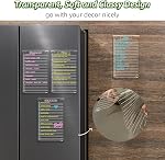 JJPRO Non-Magnetic Tableau de la liste d'élimination des déchets pour réfrigérateur, 11,5"x7" clair réutilisable pour faire la liste Tableau blanc, tableau de la Liste d'effacement des déchets de réfrigérateur, Cabinet,Wall&Glass, Toutes les surfaces lisses