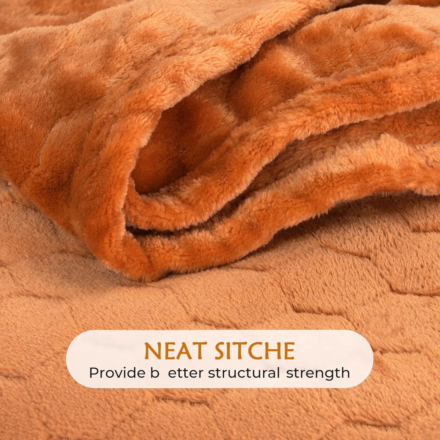 TOONOW Fleece Blanket Super Soft Cozy Throw Blanket 50" x 60", Lightweight Fuzzy Comfy Textured Flannel Blanket Warm Plush Throw Blankets for Couch, Sofa, Bed, Pumpkin - Image 5