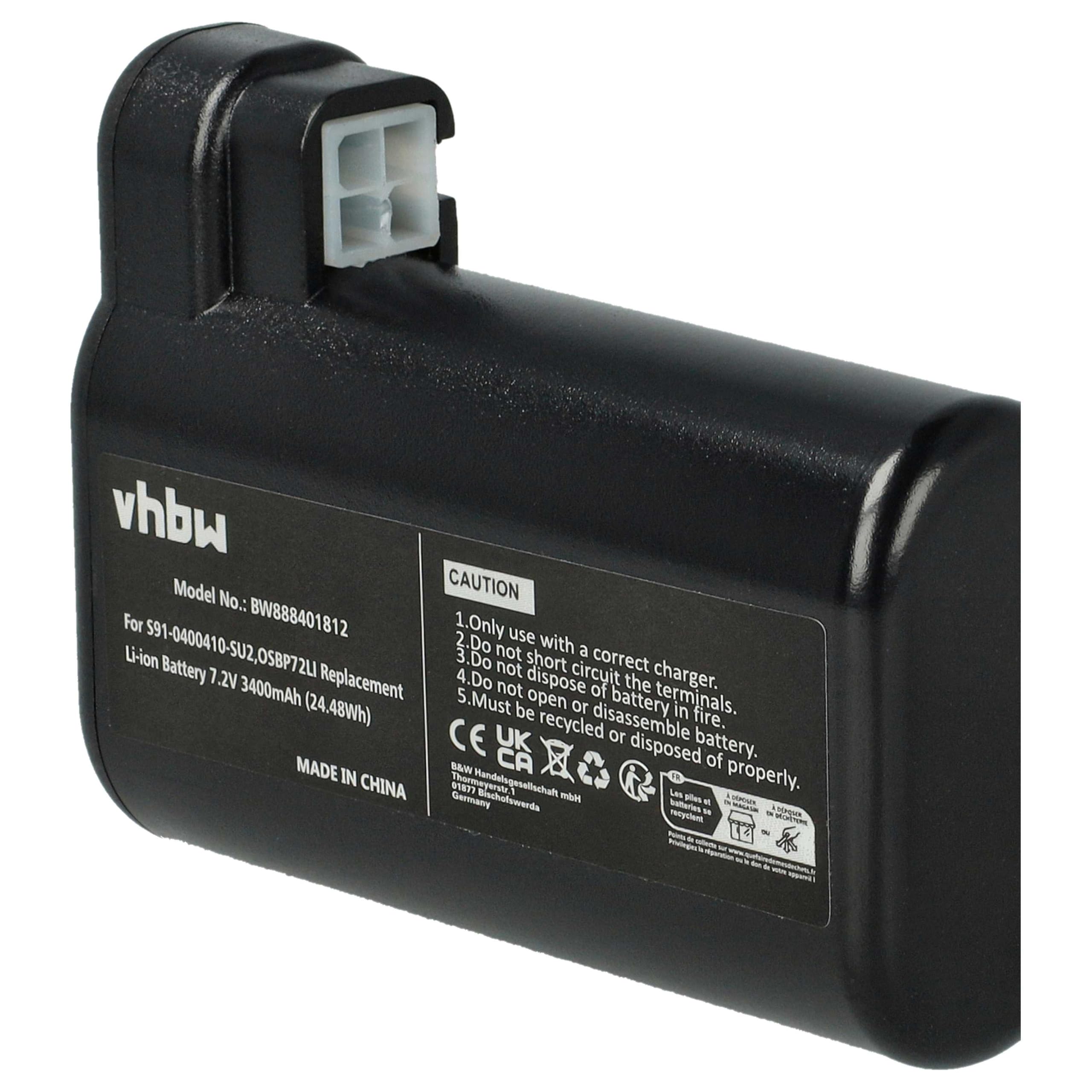 2 Batteries remplace Electrolux OSBP72LI25 405537959/0 4060001007 2000mAh 7, 2V
