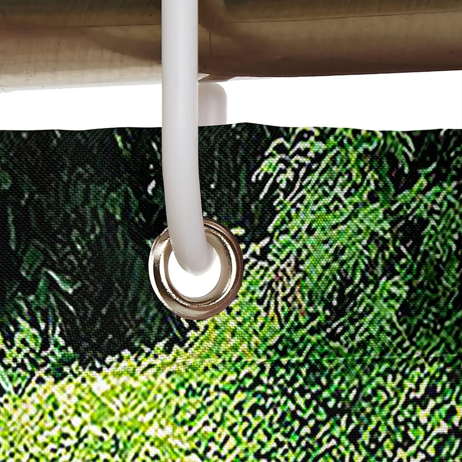 Duschvorhang 180X200, Textil Duschvorhang Grün Wasserfall Fluss Duschvorhang für Damen