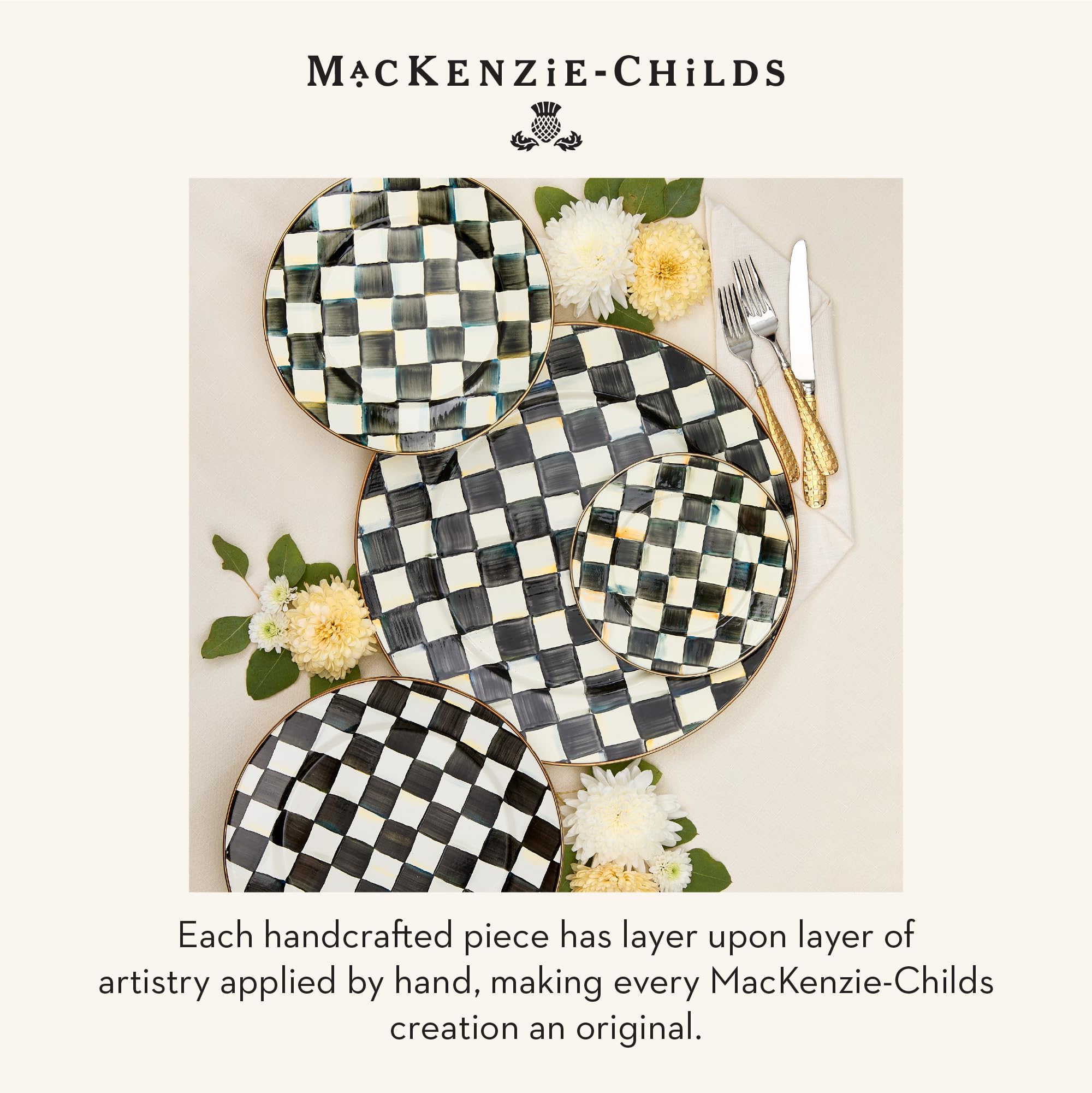 Amazon.com | MACKENZIE-CHILDS Enamel Dinner Plate, Decorative