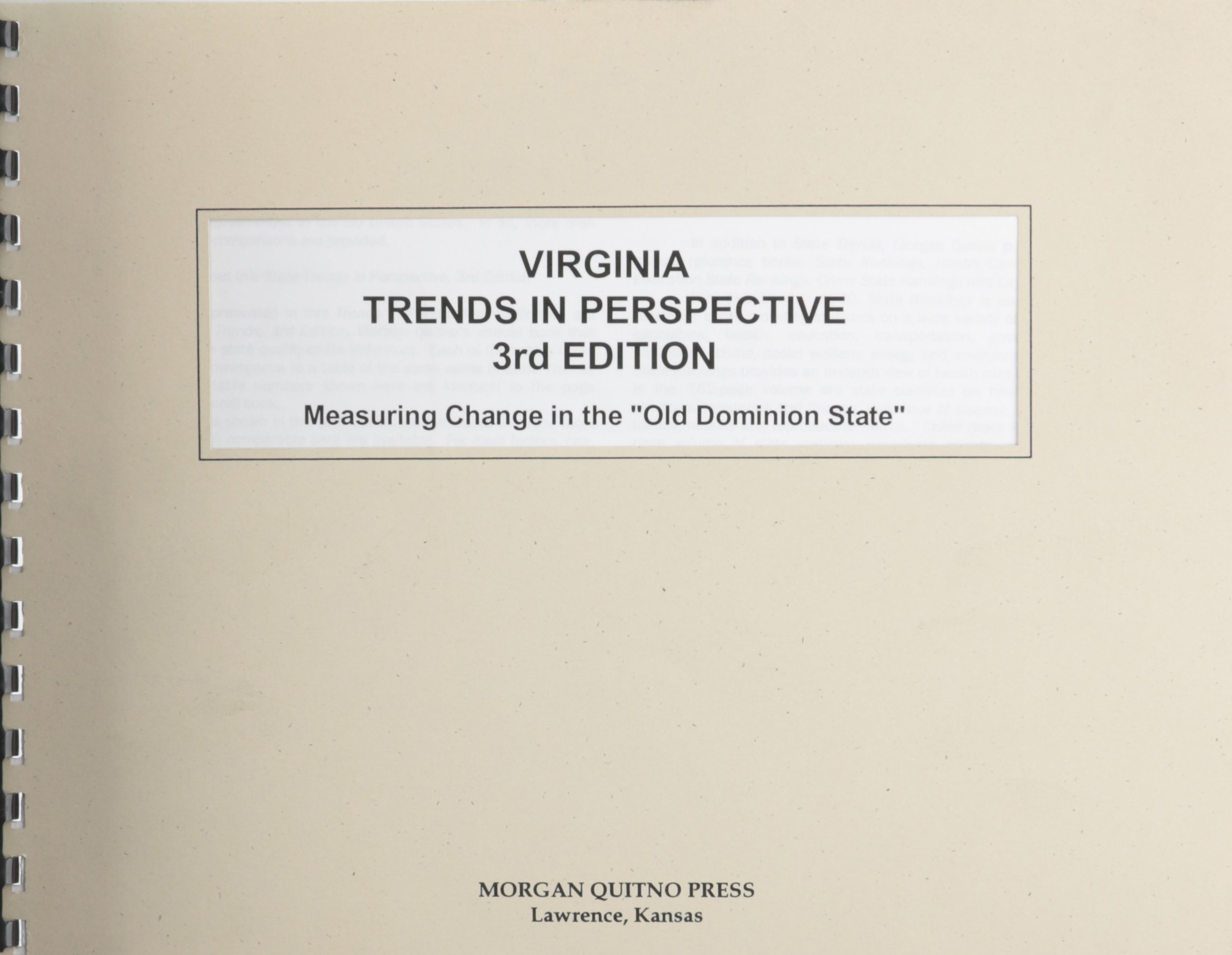 Virginia State Trends in Perspective 3rd Edition