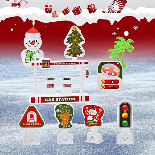 Pistas de carreras de Navidad para niños, 262 piezas de trenes de Navidad, pistas de carreras de carretera, juego de pista flexible, 2 autos