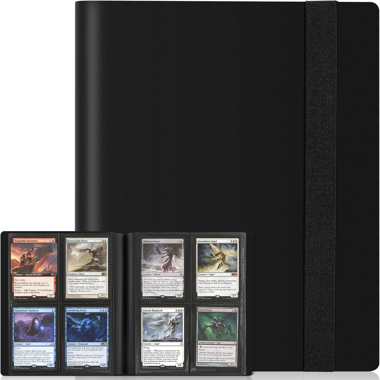 Lincraft 160 Pocket Trading Card Binder – Holds 160 Cards, Acid-Free & Extra Clear Pages, Colors: Black, White, Blue, Green, Red
