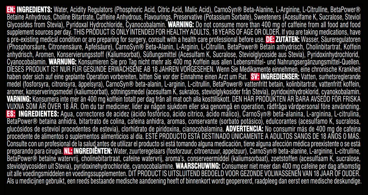 Cellucor C4 Ultimate Pre-Workout Shot | Tutti Frutti Flavour Energy Shots, 12 x 60ml Flaschen | Zuckerfreier Pre-Workout Shot mit 200mg Koffein, 2000mg L-Citrullin, 2000mg Beta Alanin, 800mg Betain
