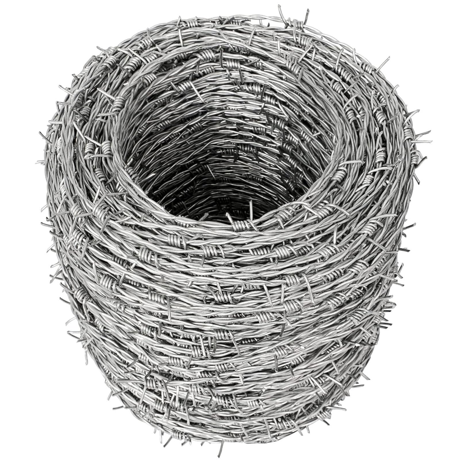 Alambre de púas galvanizado de 160 m - Resistente, fácil de Doblar, Ideal para cercas de jardín, pastos para Ganado, Alambre de púas Seguro y Duradero para Uso agrícola.