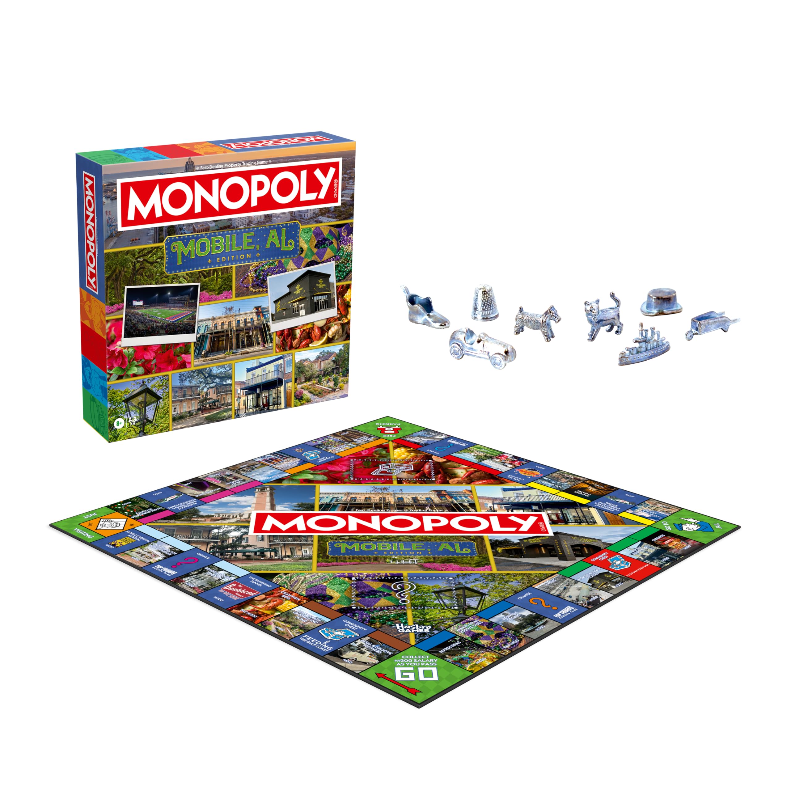 Amazon.com: Monopoly Board Game – Mobile, AL Edition: 2-6 Players