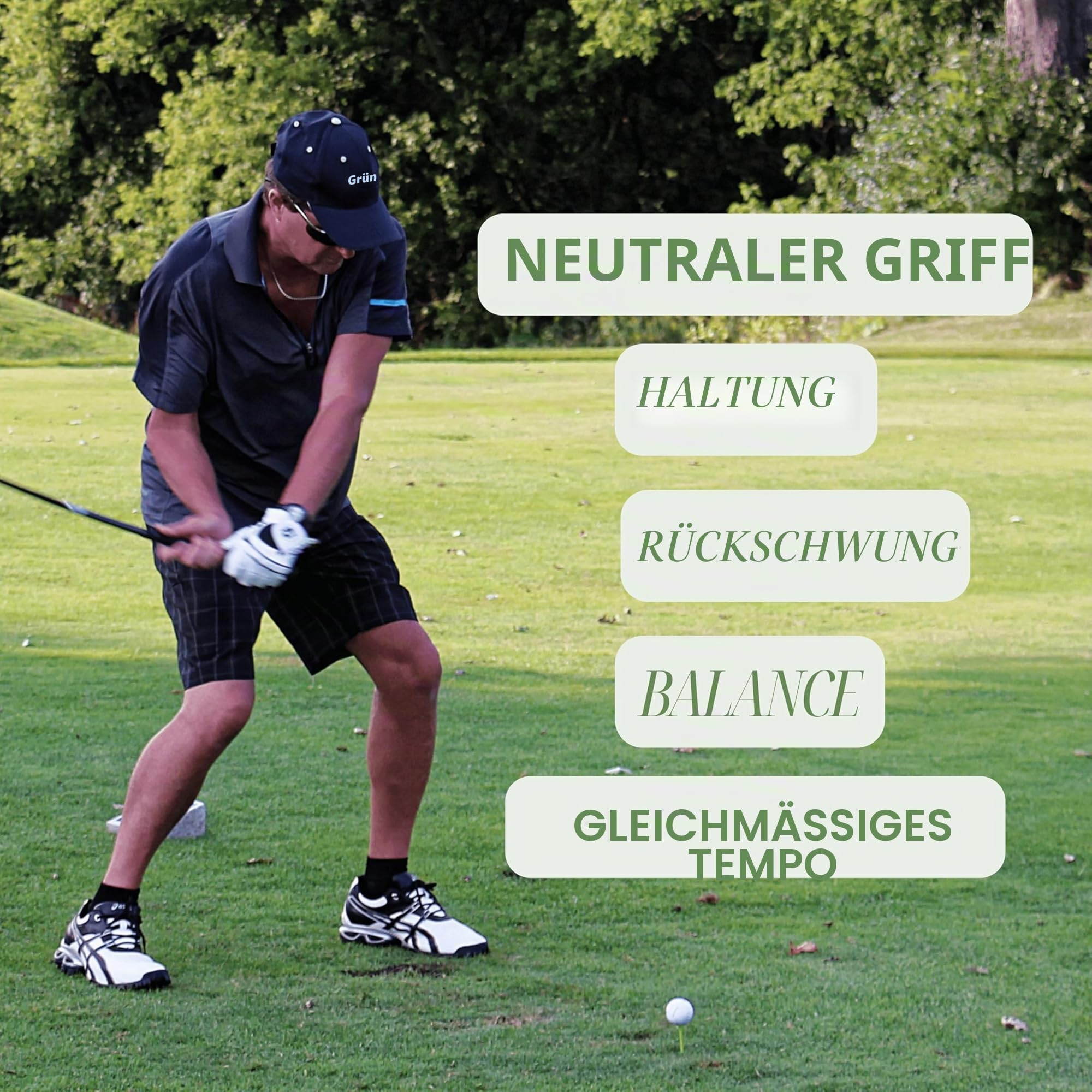 PräzisionsMeister Golf Einbeinstativ Selfie Stick, Golfschwung aufnehmen mit magnetischer Handyhalterung, Verstellbares Stativ mit Erdspieß, Kompatibel mit GoPro Insta
