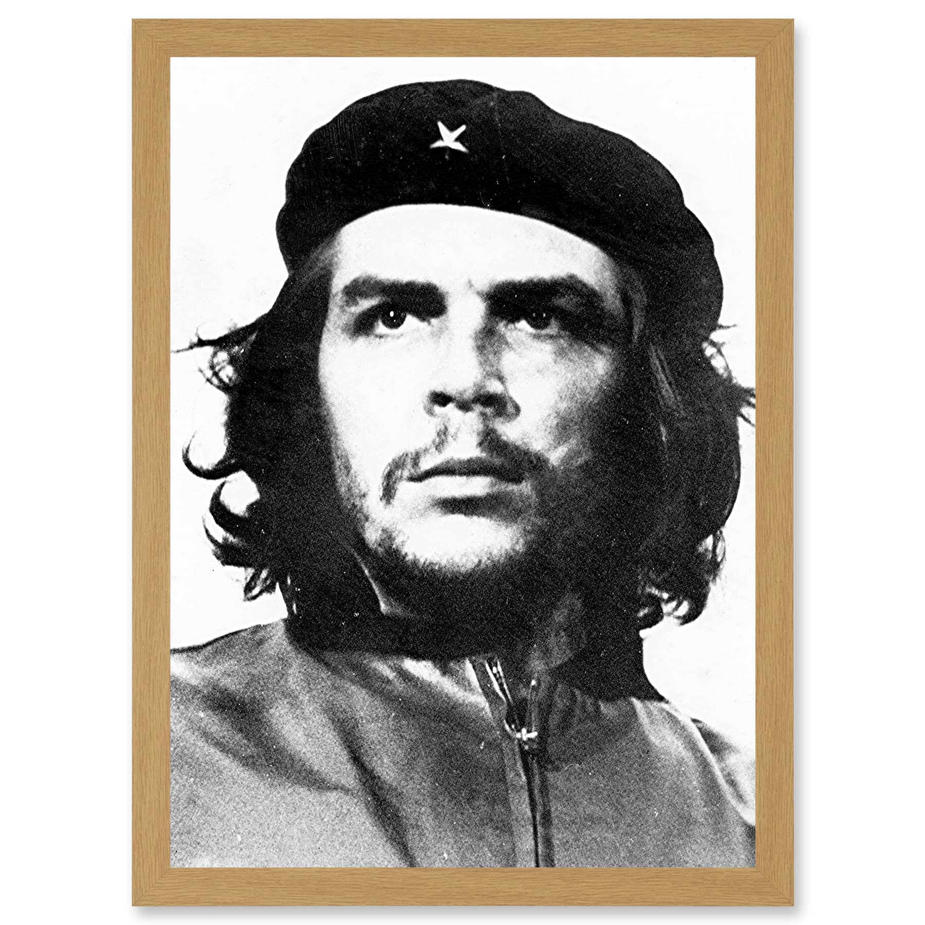 Artery8 Revolutionary Che Guevara Photo Iconic Korda Portrait A4 Artwork Framed Wall Art Print