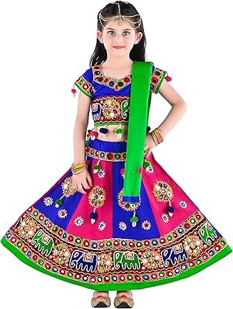 Ahhaaaa Cotton Radha Dress Lehenga Choli Chania Choli Set Baby Girls main image 0